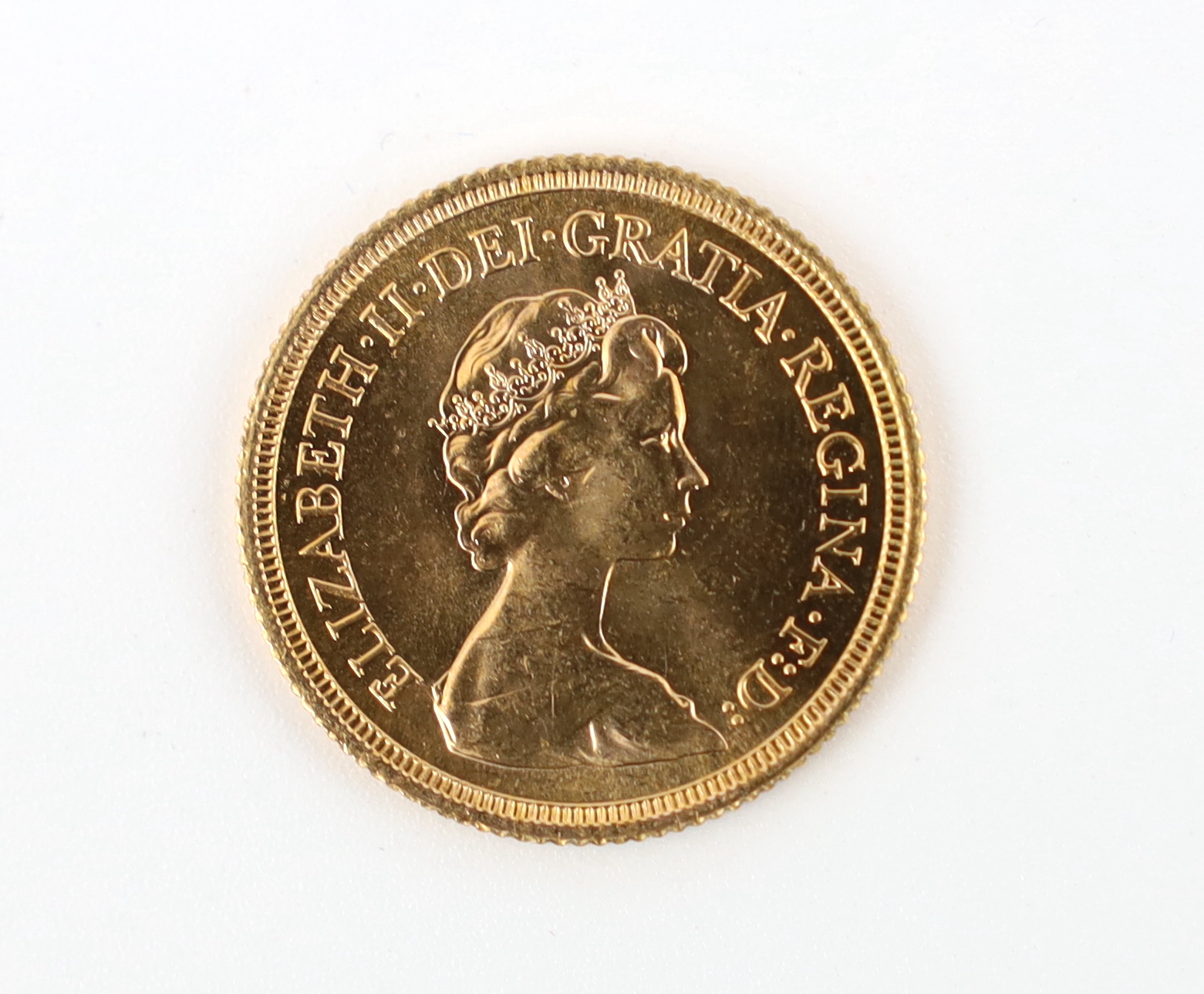 British Gold Coins, Elizabeth II sovereign, 1979, about UNC (S4204)